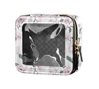 FRODOTGV Magnolia Floral Scandinavian Cute Makeup Case Bag Clear Toiletry Bag with Zipper Makeup Bag Organizer for Women, Magnolia Flowers Scandinavian, 1 size, Magnolia Flowers Scandinavian, 1 size