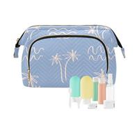 FRODOTGV Makeup Bags Travel Bags For Women Lightweight River Trees Seamless Card Key Organizers Change Purse, River Trees Seamless, One Size