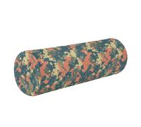 FRODOTGV Military Camouflage Pattern Safari Slate Memory Foam Roll Neck Pillow with Removable Cover Ergonomically Designed Back, Spine Relief