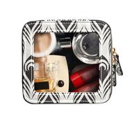 FRODOTGV Mini Clear Makeup Bag Clear, Stylized Peacock Black, Toiletry Bags Makeup Organizer, Stylized Peacock Black, One Size