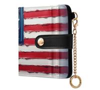 FRODOTGV Minimalist Ladies Wallet | Full Print Pattern Large Bill Compartment Portable Shopping Betsy Ross Flag