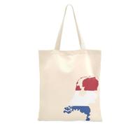 FRODOTGV Netherlands National Pride Flag Polyester Tote Bag | Reusable Grocery Tote Bag Magnetic Snap for Daily Errands