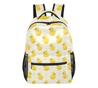 FRODOTGV Outdoor Daypack Firm Shaped Empty Standing Design Adjustable Padded Shoulder Straps for Kids Teens Ages 7-18 Short Day Trips Duck Splash Size Small