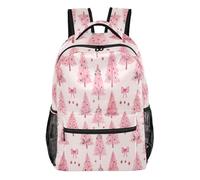 FRODOTGV Outdoor Daypack Firm Shaped Empty Standing Design Breathable Mesh Detail for Primary Secondary School Pupils Outdoor Activities Blush Trees Size Medium