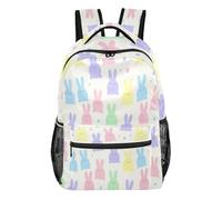 FRODOTGV Outdoor Daypack Firm Shaped Empty Standing Design Peach Skin Inner Lining for Teenagers Boys Girls Short Day Trips Pastel Hare Size Small
