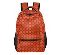 FRODOTGV Outdoor Daypack Lightweight Portable Build Polyester Twill Fabric for Primary Secondary School Pupils Daily Shopping Orange Octagon Size Medium
