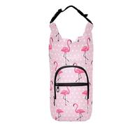FRODOTGV Peach Flamingo Dots Sling Water Bottle Holder Portable Water Bottle Carrier for Walking Water Bottle Accessories Fits 20/24/32/40 oz Bottles