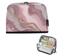 FRODOTGV Pencil Case Organizer Large Capacity Cosmetic Bag Big Storage for Adults School Must Haves Gold Marble
