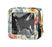 FRODOTGV Pop Dinosaur Boho Style Fantasy Art Clear Make Up Bag, 07, One Size