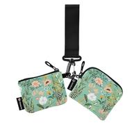 FRODOTGV Pretty Blooming Flowers Women's Card Cases Change Holder Slim Detachable Zipper Cash Coin Purse with Zipper Pocket for Men Women 2 Packs, Pretty Blooming Flowers, One Size