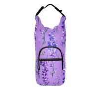 FRODOTGV Purple Gladiolus Flowers Water Bottle Holder Sling Foldable Water Bottle Carrying Bag Waterbottle Holder Fits 20/24/32/40 oz Bottles, Purple Gladiolus Flowers, 1 size, Claasic