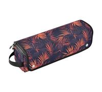 FRODOTGV Safari Mushroom Pattern Women's Hair Tools Travel Bag Removable Open Flat Bags with Iron Mat for Flat Irons, Straighteners, Palm Tropical Pattern Exotic, One Size