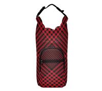 FRODOTGV Scotland Buffalo Plaid Check Red Water Bottle Carry Bag Multi size Water Bottle Carrying Bag 20/24/32/40oz Bottle Water Holder