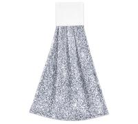 FRODOTGV Silver Glitter Pattern Shiny Sparkles Bath Towel with Hanging Loop Set of 2 Hand Towel Set for Bathroom Decorative Black and White Dish Towel