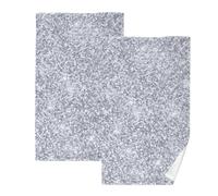 FRODOTGV Silver Glitter Pattern Shiny Sparkles Bathroom Hand Towel Decorative 2 Piecing Towels for Face Washcloths for Women Hand Towels for Bathroom Holder Microfiber Hand Towel Gym
