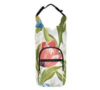FRODOTGV Spring Flowers White Red Sling with Water Bottle Holder Easy-to-Carry Water Bottle Insulated Holder Water Bottle Belt Holder Fits 20/24/32/40 oz Bottles