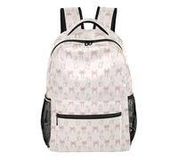 FRODOTGV Student Backpack Lightweight Portable Build Peach Skin Inner Lining for Primary Secondary School Pupils Short Day Trips Rabbit Bows Size Medium
