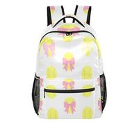 FRODOTGV Student Backpack Lightweight Portable Build Peach Skin Inner Lining for Primary Secondary School Pupils Short Day Trips Softball Bows Size Medium