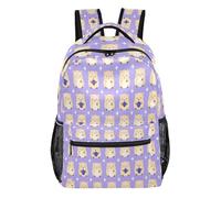 FRODOTGV Teen Rucksack Multi-Pocket Storage Layout Polyester Twill Fabric for Primary Secondary School Pupils Camping Sightseeing Guinea Berry Size Medium