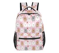 FRODOTGV Teen Rucksack Multi-Pocket Storage Layout Polyester Twill Fabric for Primary Secondary School Pupils Camping Sightseeing Guinea Sweet Size Small