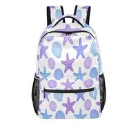 FRODOTGV Teen Rucksack Structured Standable Shape Adjustable Padded Shoulder Straps for Primary Secondary School Pupils Outdoor Activities Pastel Shells Size Small