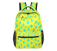 FRODOTGV Teen Rucksack Structured Standable Shape Adjustable Padded Shoulder Straps for Primary Secondary School Pupils Outdoor Activities Neon Dazzle Size Medium