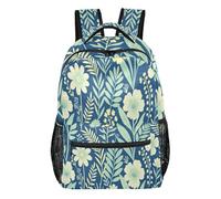 FRODOTGV Travel Rucksack Firm Shaped Empty Standing Design Polyester Twill Fabric for Primary Secondary School Pupils School Commute Floral Ocean Size Small