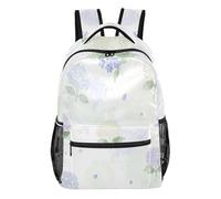 FRODOTGV Travel Rucksack Firm Shaped Empty Standing Design Polyester Twill Fabric for Primary Secondary School Pupils School Commute Hydrangea Lavender Size Medium