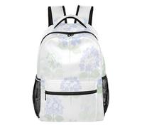 FRODOTGV Travel Rucksack Multi-Pocket Storage Layout Polyester Twill Fabric for Primary Secondary School Pupils Daily Shopping Hydrangea Mist Size Medium