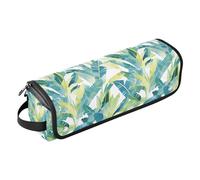 FRODOTGV Tropical Banana Leaf Travel Bag for Hair Tools for Women, Large Storage Bags and Heat Resistant Mat for Flat Irons, Straighteners