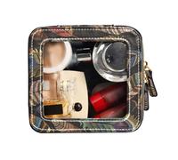 FRODOTGV Tropical Peacock Feather Waterproof Travel Toiletry Bag Clear Makeup Bag Mini Makeup Containers, Tropical Peacock Feather, One Size
