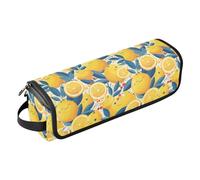 FRODOTGV Tropical Yellow Lemons Womens Curling Iron Travel Case Removable Open Flat Bags and Heat Resistant Mat with Zipper for Hot Tool Flat Irons Hair Volumizer Styler