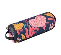 FRODOTGV Valentines Day Floral Leaves Love Hearts Sweet Hair Tool Travel Bag for Women and Heat Resistant Mat Curling Iron Travel Holder Storage Bag for Hot Tools Curling Iron Flat Irons Hair, 04, One