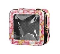 FRODOTGV Valentines Day Love Hearts Clear Makeup Bags, 13, One Size