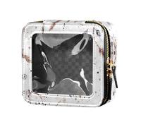 FRODOTGV Valentines Day Sexy Lips and Hearts Clear Small Makeup Bag for Purse, 17, One Size