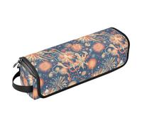 FRODOTGV Vintage Mandala Womens Hair Tool Travel Bag Large Essentials Storage with Iron Mat for Straighteners, Hair Dryer, 4th July American Independence Day, One Size