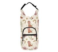 FRODOTGV Western Boots Boho Scotland Water Bottle Sling for Walking Zippered Water Bottle Insulated Carrier Waterbottle Holder Fits 20/24/32/40 oz Bottles