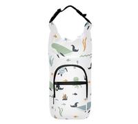 FRODOTGV Whales Sea Turtles Water Bottle Holder Space-Saving Insulated Water Bottle Bag Water Bottle Carry Bag for Hiking Fits 20/24/32/40 oz Bottles