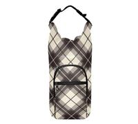 FRODOTGV White Buffalo Plaid Check Sling Water Bottle Holder Multi Size Drawstring Backpack with Water Bottle Holder Cross Body Water Bottle Holder Fits 20/24/32/40 oz Bottles