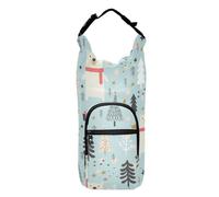 FRODOTGV Winter Christmas Bear Sling Bag Water Bottle Easy-To-Carry Water Bottle Carrying Bag Cross Body Water Bottle Holder Fits 20/24/32/40 oz Bottles