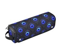 FRODOTGV Women Portable Hot Hair Tools Travel Bag and Heat Resistant Mat with Zipper Double-Layer Carrying Case for Flat Irons, Straighteners, Funny Steam Train Bronze, Evil Eye Circle White Obsidian