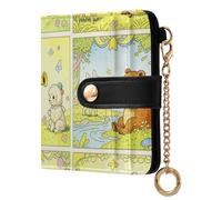 FRODOTGV Women Wallet PU Leather Zipper Coin Pocket Bifold Design Elegant Daily Use Critter Story