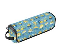 FRODOTGV Womens Large Capacity Hair Tool Travel Bag with Heat Resistant Pad Hair Styling Tool Organizer for Straighteners, Hair Dryer, Traditional Oriental Paisley Pattern Vintage Watercolor, Various