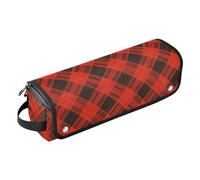 FRODOTGV Womens Portable Curling Iron Travel Case and Heat Resistant Mat Double-Layer Carrying Case for Flat Irons Hot Tools and Haircare Accessories, Wallace Tartan