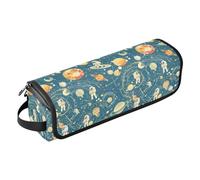 FRODOTGV Womens Waterproof Travel Bag for Hair Tools and Heat Resistant Mat Hair Styling Accessories Organizer for Hot Tool Flat Irons Hair Volumizer Styler, Bohemian Mandala, Astronauts