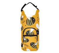 FRODOTGV Yellow Bees Happy Water Bottle Sling Carrier Multi size Water Carrier for Walking Hiking Water Bottle Holder Fits 20/24/32/40 oz Bottles