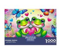Frog, 1000-piece Jigsaw Puzzle, Dynamic Challenge Format Transforming Assembly Into Motivating Race Experience, Ideal Entertainment for Teams Friends Organised Events, Suitable for Ages 12+, 38x26cm