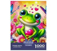 Frog, 1000-piece Jigsaw Puzzle, Engaging Mental Workout Transforming Leisure Time Into Productive Play, Ideal Cooperative Task Strengthening Communication Teamwork Relationships, Suitable for Ages 12+