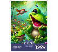 Frog, 1000-piece Jigsaw Puzzle, Exciting Problem Based Competition Fostering Determination Adaptability Quick Thinking, Enjoyable Social Pastime Encouraging Performance Driven Participation, Suitable