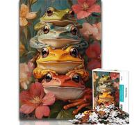 Frog 1000 Piece Jigsaw Puzzle for Adults And Teenagers,Challenging To Complete But Fun And Humorous Unique Home Decor And Gifts (38x26cm)